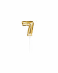 Gold Mini Balloon Number Cake Topper - 7