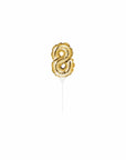 Gold Mini Balloon Number Cake Topper - 8