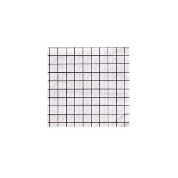 Black and White Grid Napkins - Small