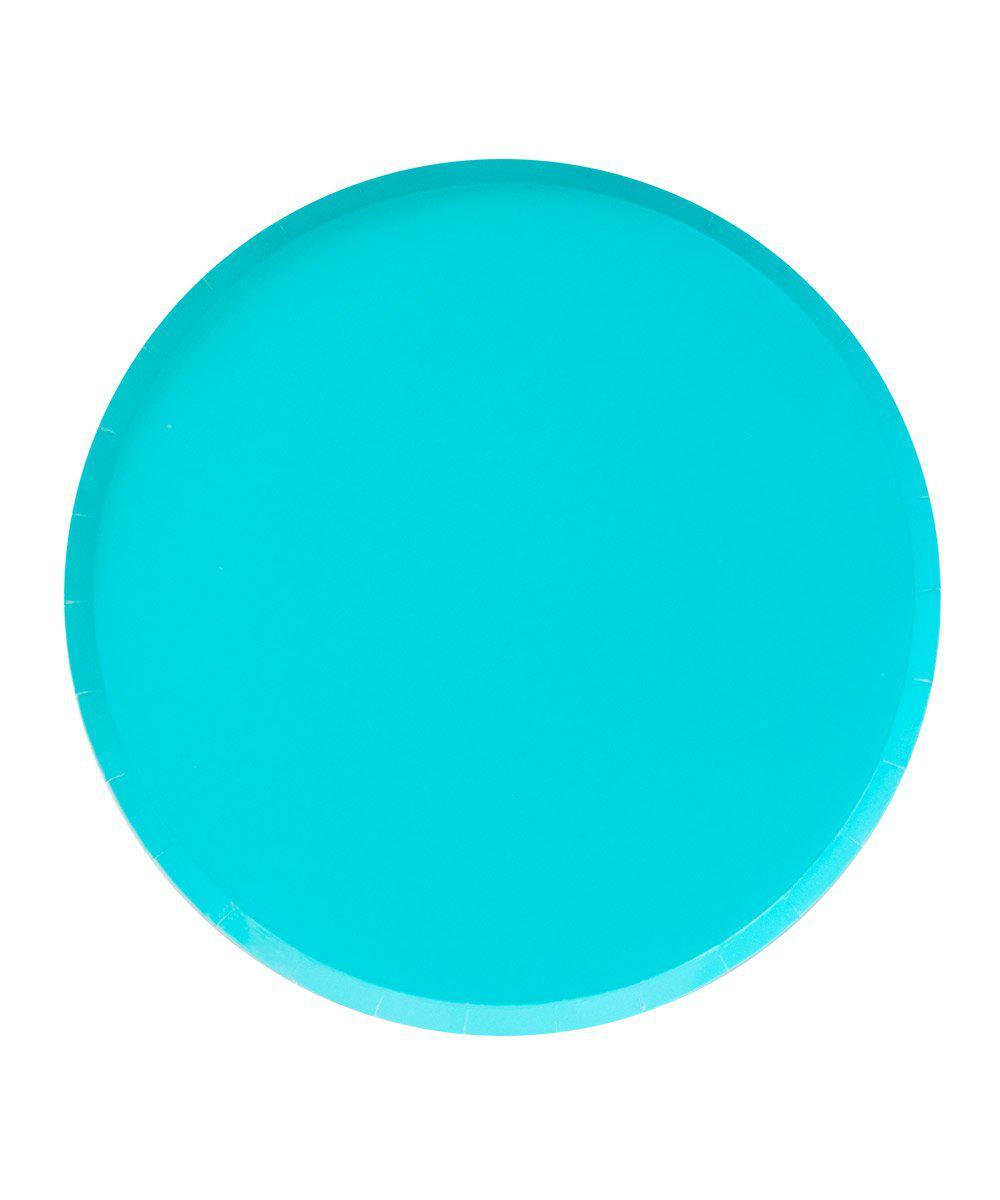 Sky Blue Circle Plates - Large