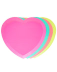 I heart Neon Heart Plates