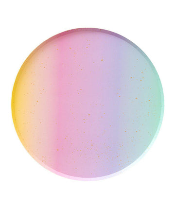 Rainbow Ombre Party Plates