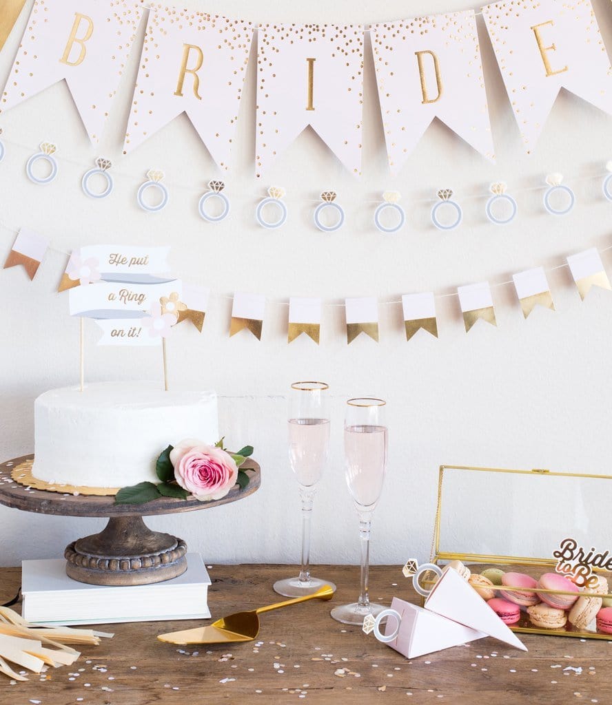 Bachelorette Bridal He Put A Ring On It Cake Topper