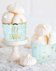 Let It Snow Blue Snowflake Baking Treat Cups