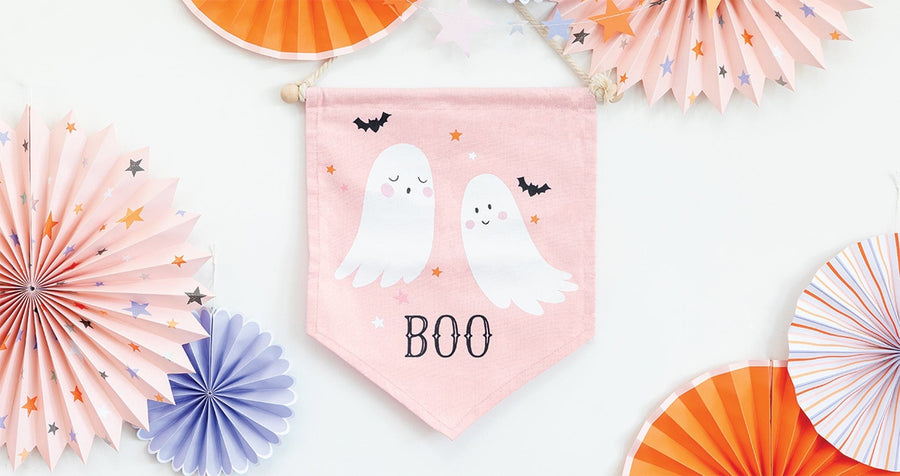 Pink Ghost Canvas Banner