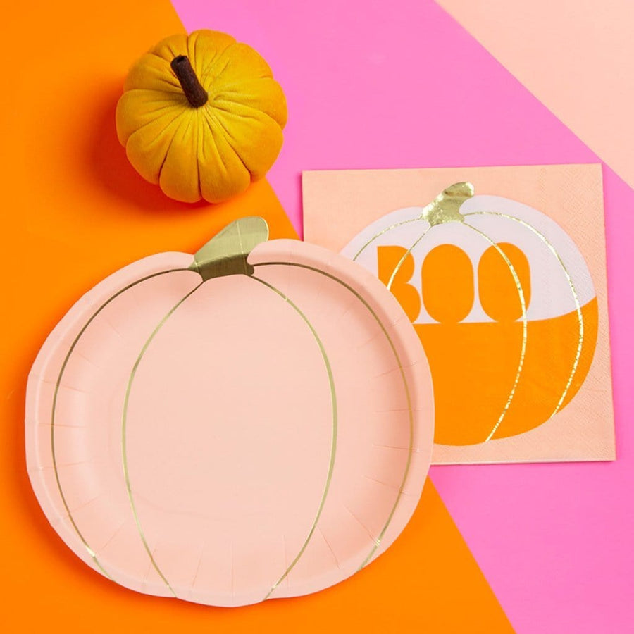 Assorted Brights Pumpkin Plates