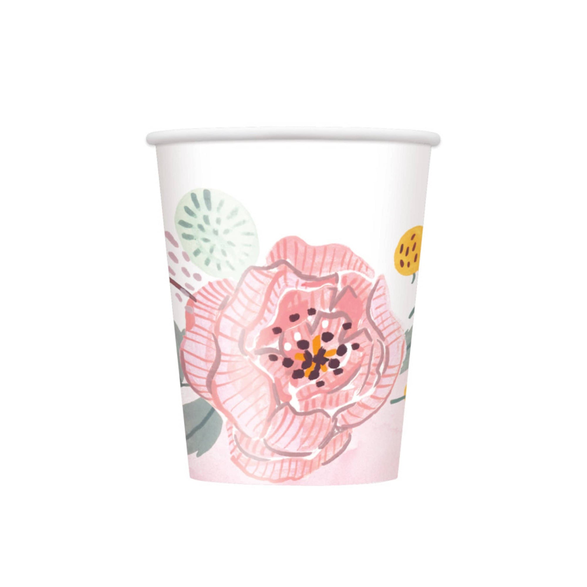 Painted Floral Cups