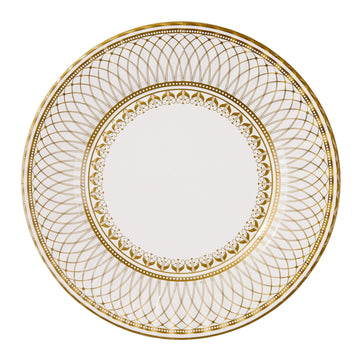 Large Gold Party Porcelain Plates