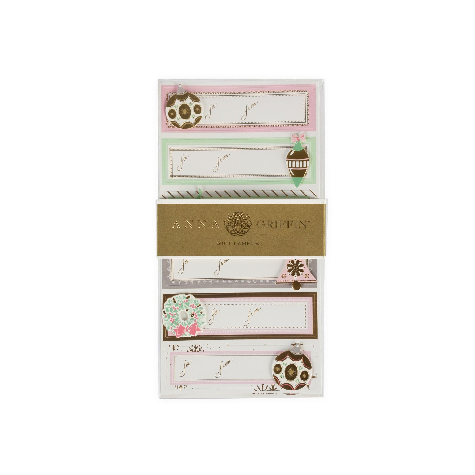 Pastel Pink and Green Ornament Sticker Tags