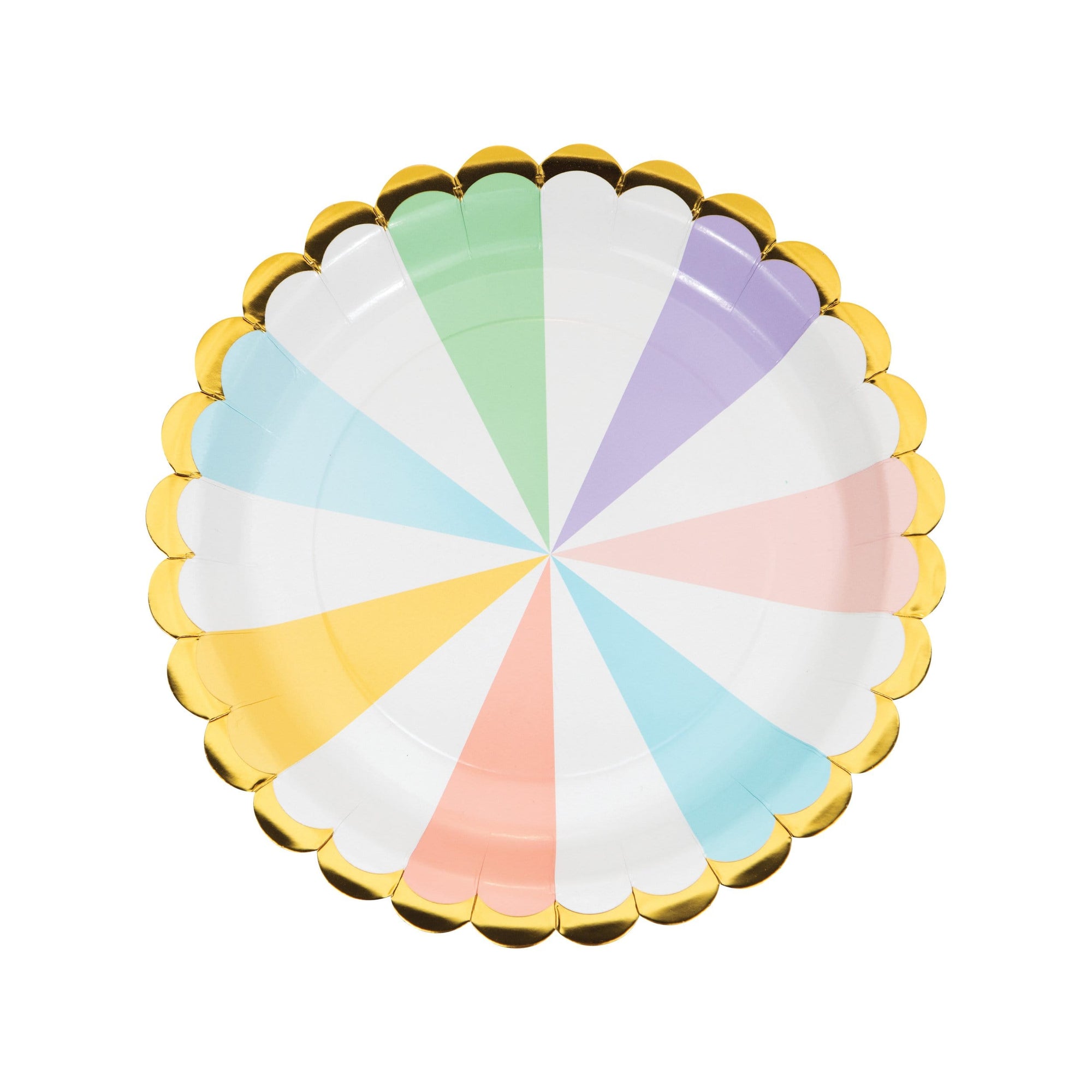 Pastel Rainbow Stripe Plates