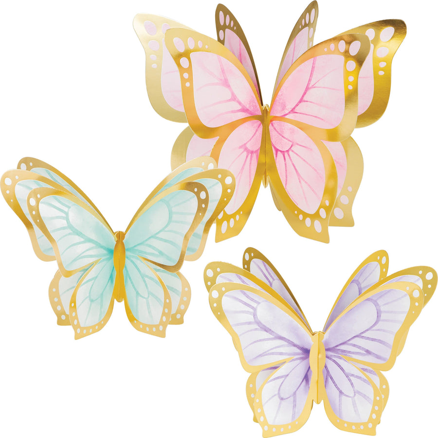 Pastel Shimmer Butterfly Table Centrepiece