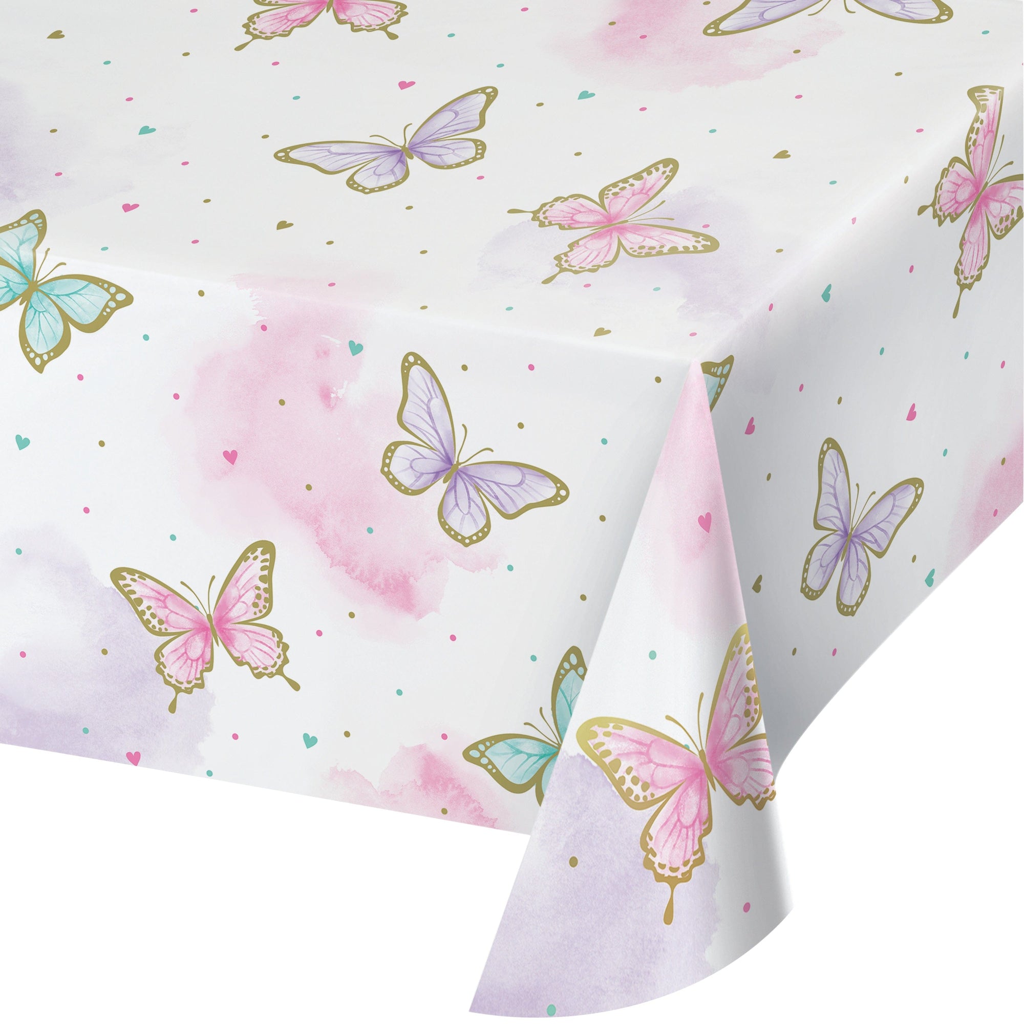 Pastel Shimmer Butterfly Paper Table Cover