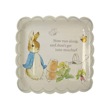 Peter Rabbit Square Scalloped Plates - Large