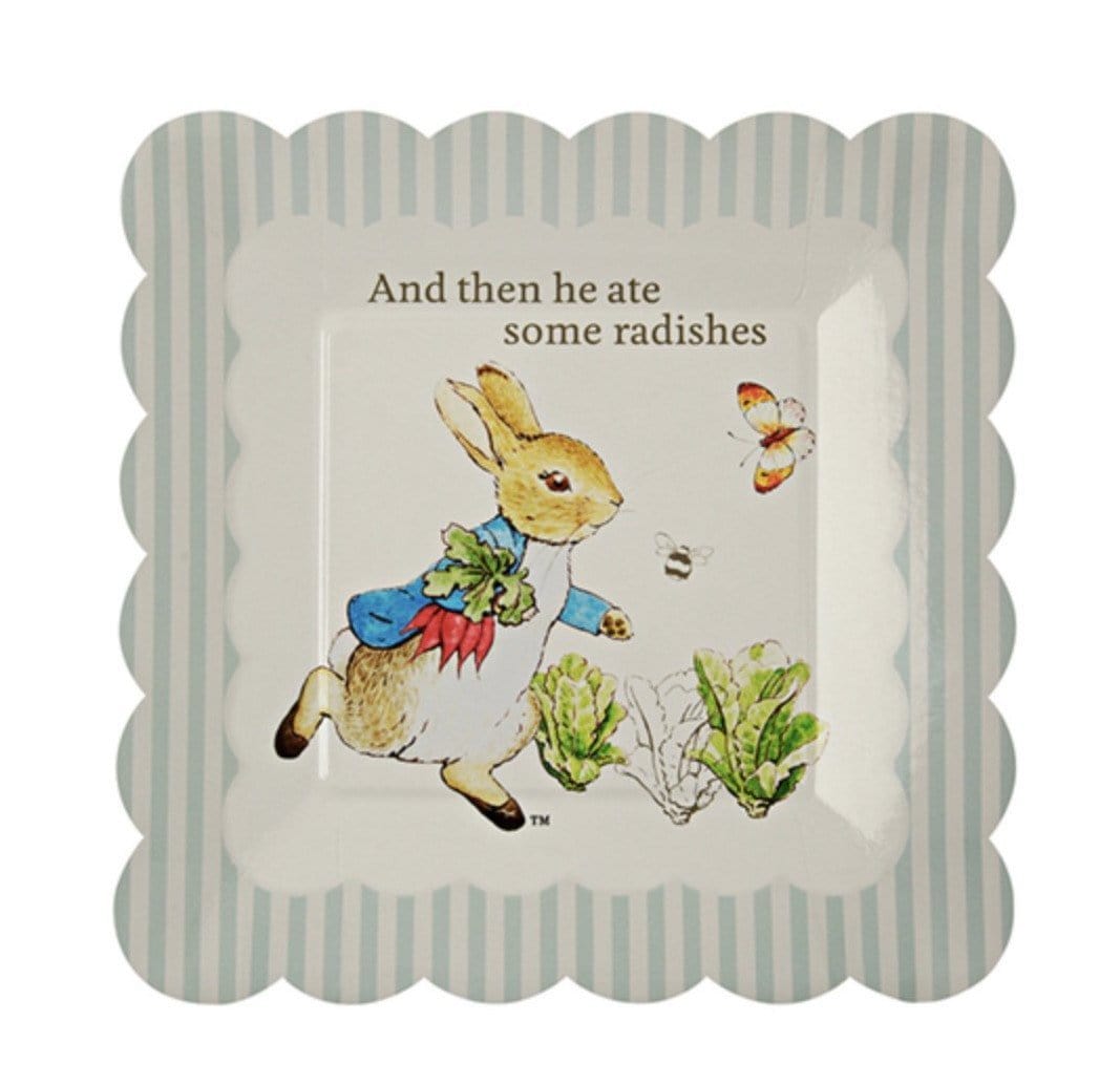 Peter Rabbit Square Scalloped Plates - Small (Set of 12)