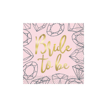 Pink Gem Bride to Be Napkins