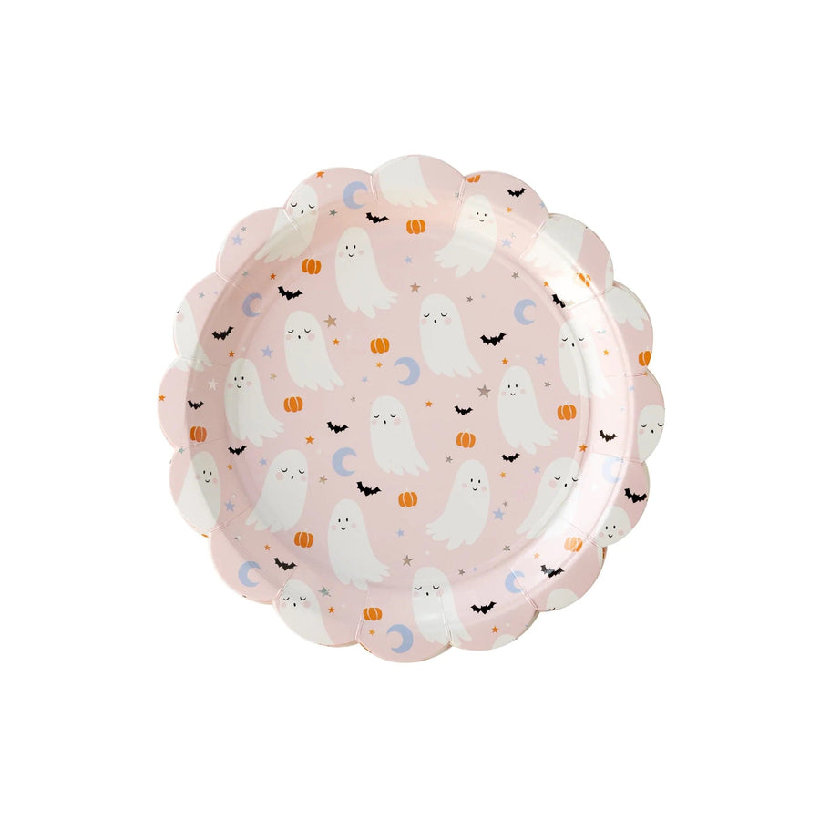 Singing Ghost Scalloped Plates - Large