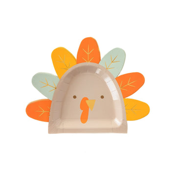 Playful Turkey Thanksgiving Plates