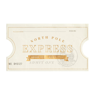 North Pole Express Train Ticket Napkins