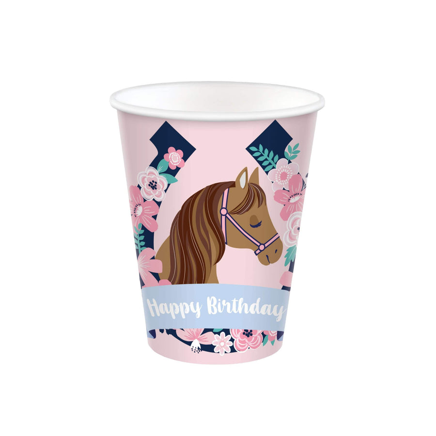 Pink Pony Birthday Party Cups