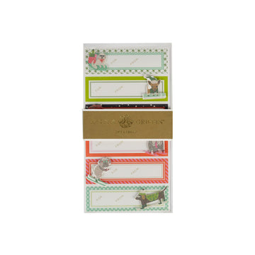 3D Glitter Christmas Dog Gift Tags