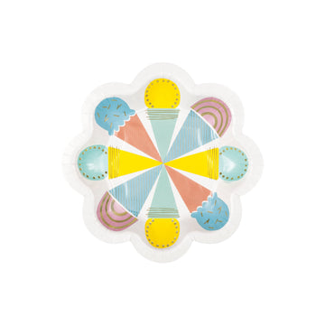 Rainbow Ice Cream Cone Plates