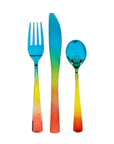 Rainbow Ombre Plastic Cutlery