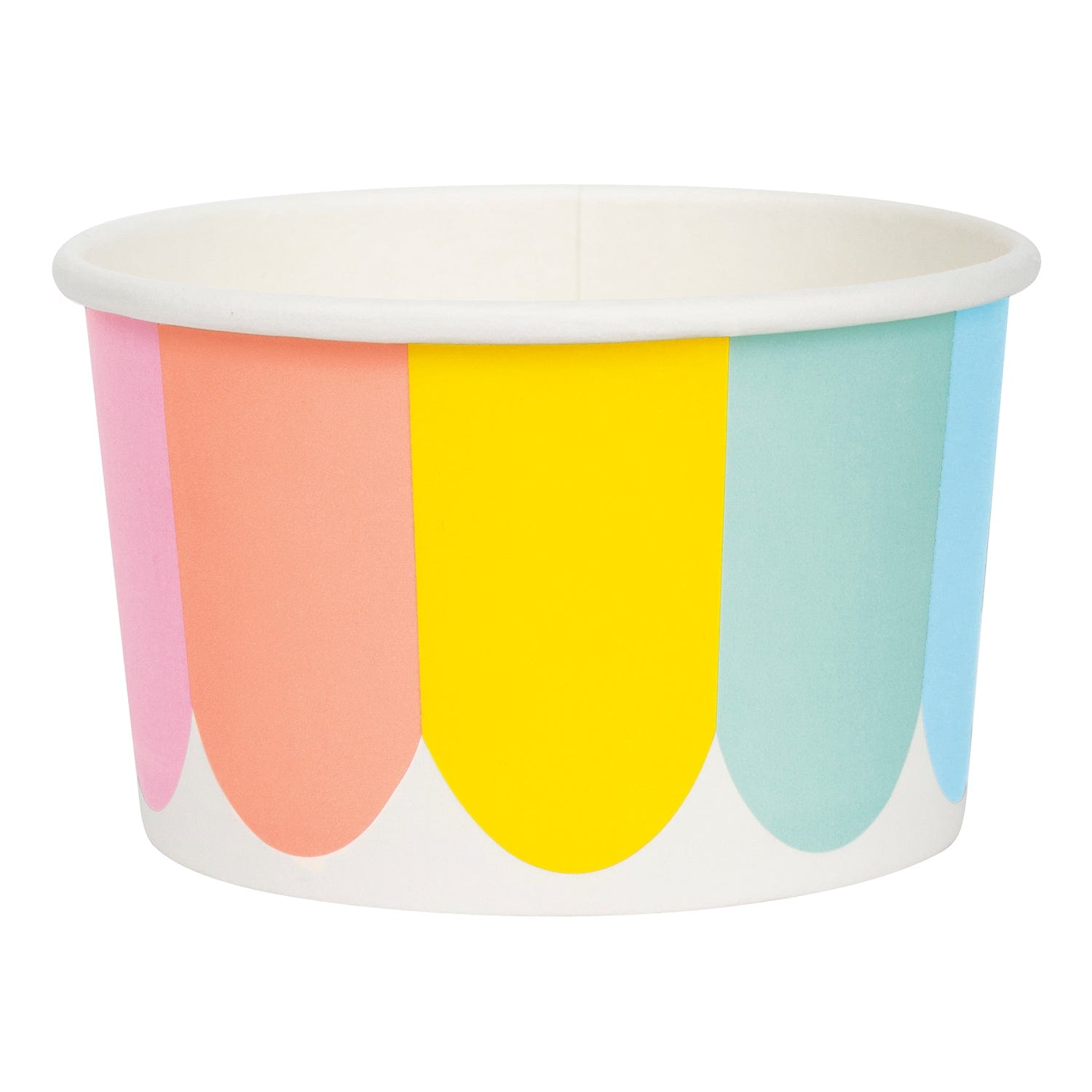 Rainbow Stripe and Scallop Treat Cups