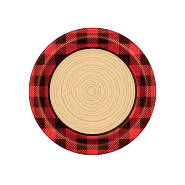 Red Plaid Lumberjack Plates