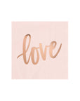 Blush Pink Love Napkins - Small