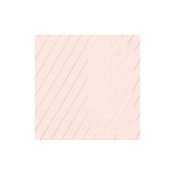 Rose Gold Stripe Blush Napkins 