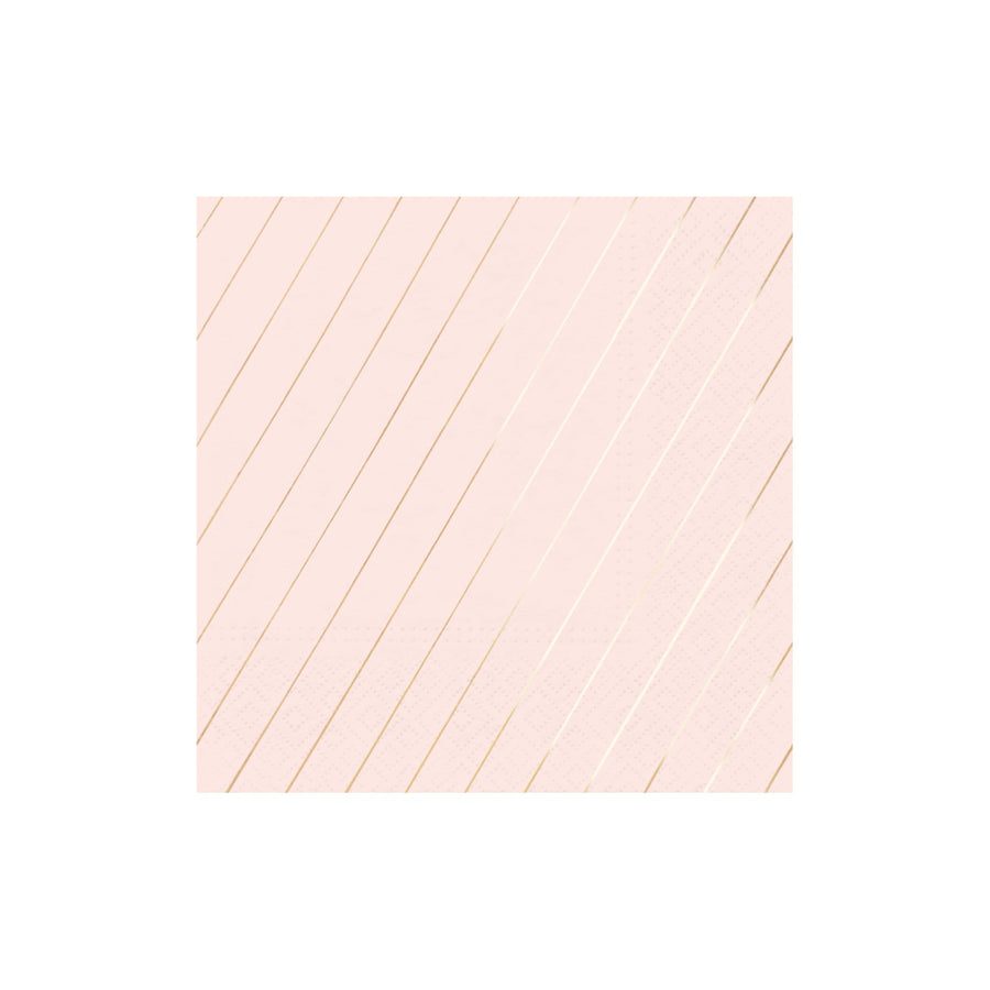Rose Gold Stripe Blush Napkins 