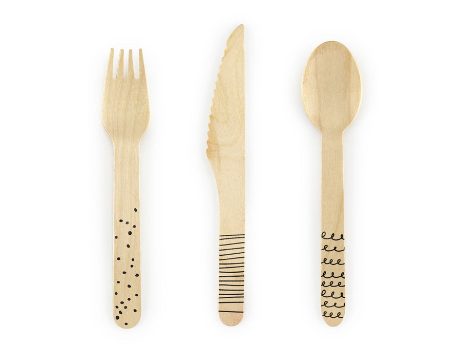 Doodle Wooden Cutlery