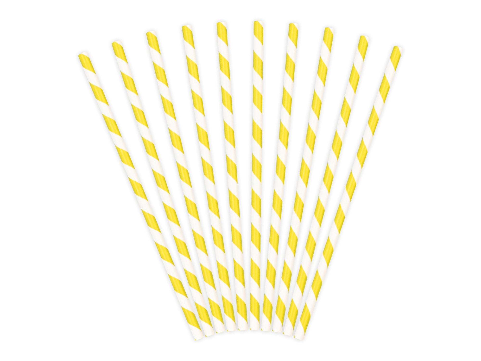 Striped Yellow Paper Straws