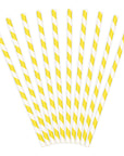 Striped Yellow Paper Straws
