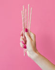 Pink and Gold Paper Straws