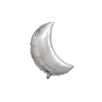 Silver Crescent Moon Foil Balloon