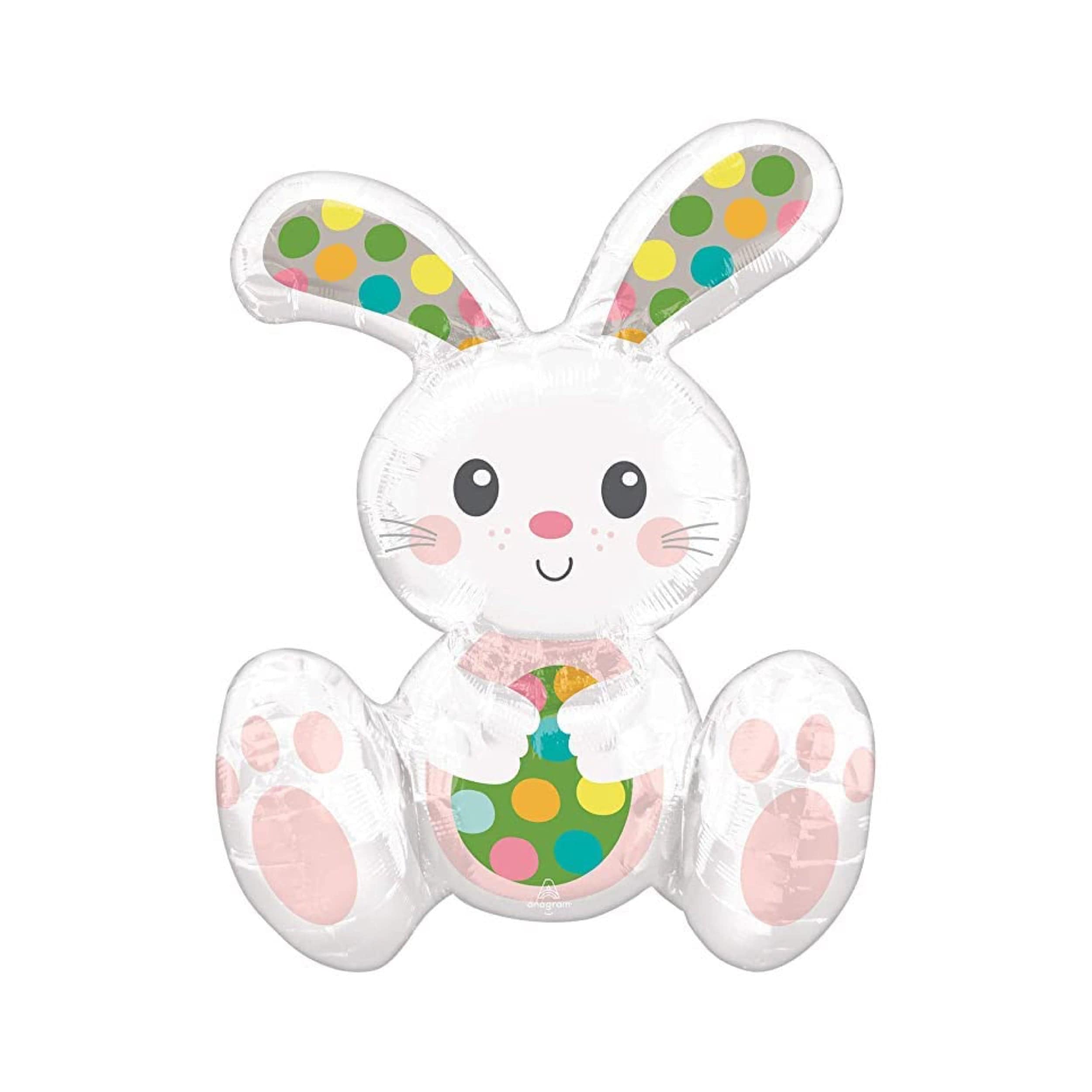Sitting Easter Bunny Foil Balloon – Chroma Celebrations