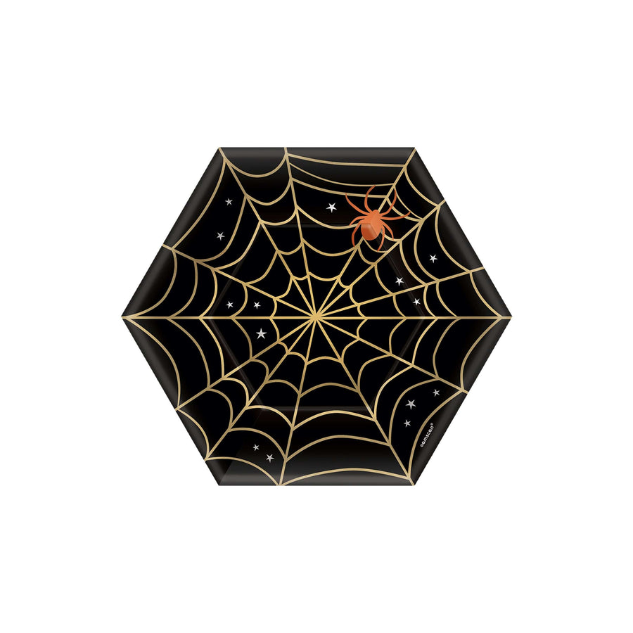 Spiderweb Halloween Plates