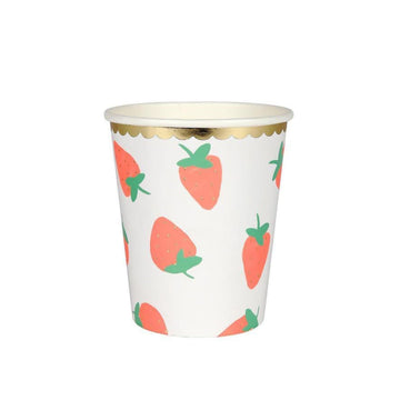Meri Meri Strawberry Pattern Cups