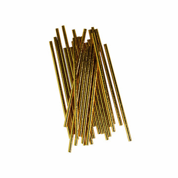 Solid Gold Paper Straws