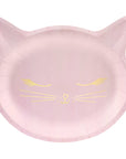 Pink Cat Paper Plates