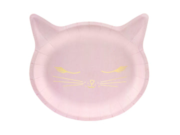 Pink Cat Paper Plates