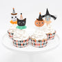 Retro Witch, Black Cat, Jack O'Lantern, and Skeleton Cupcake Kit