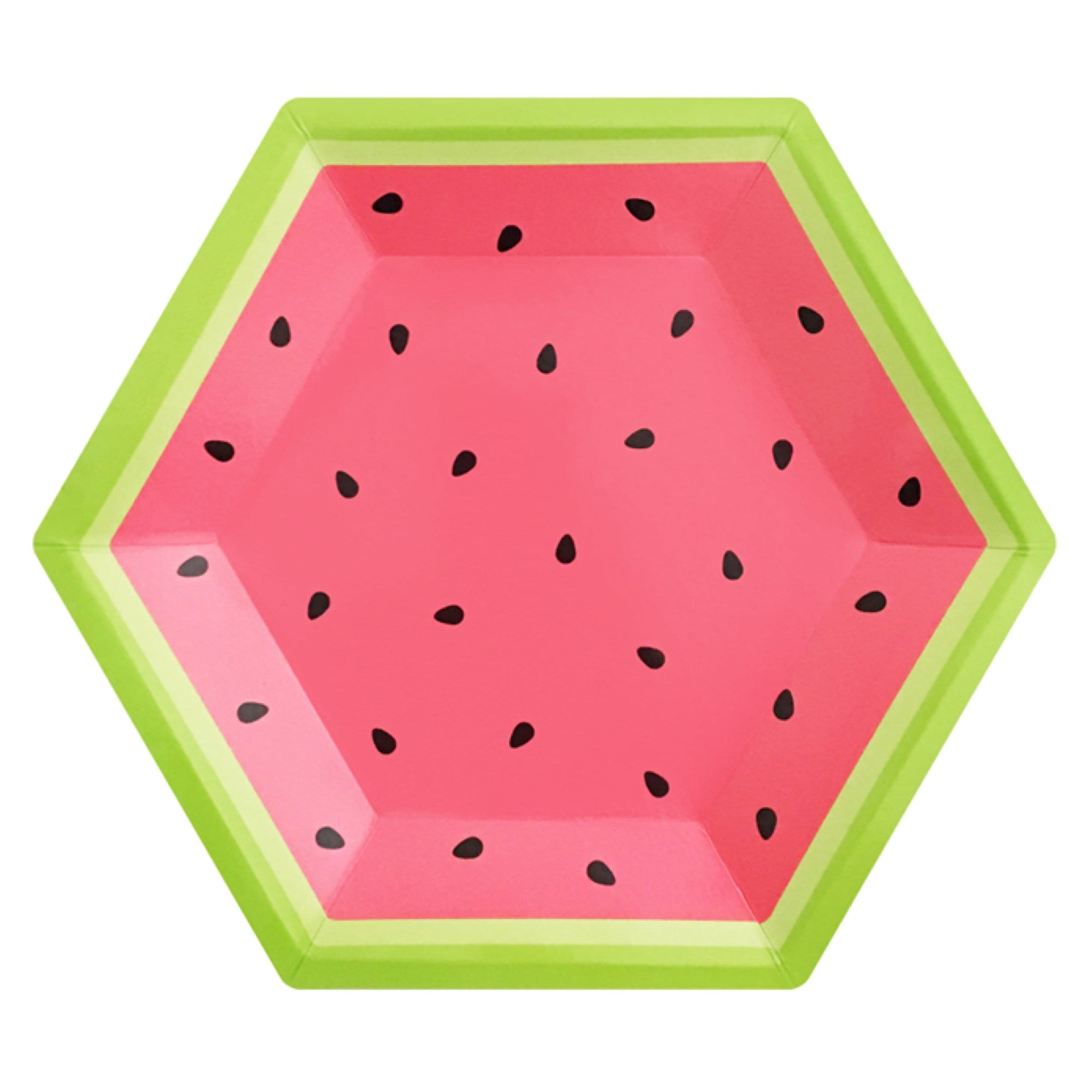 Watermelon Hexagon Plates - Large