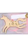 Meri Meri Wooden Glitter Unicorn Ornament