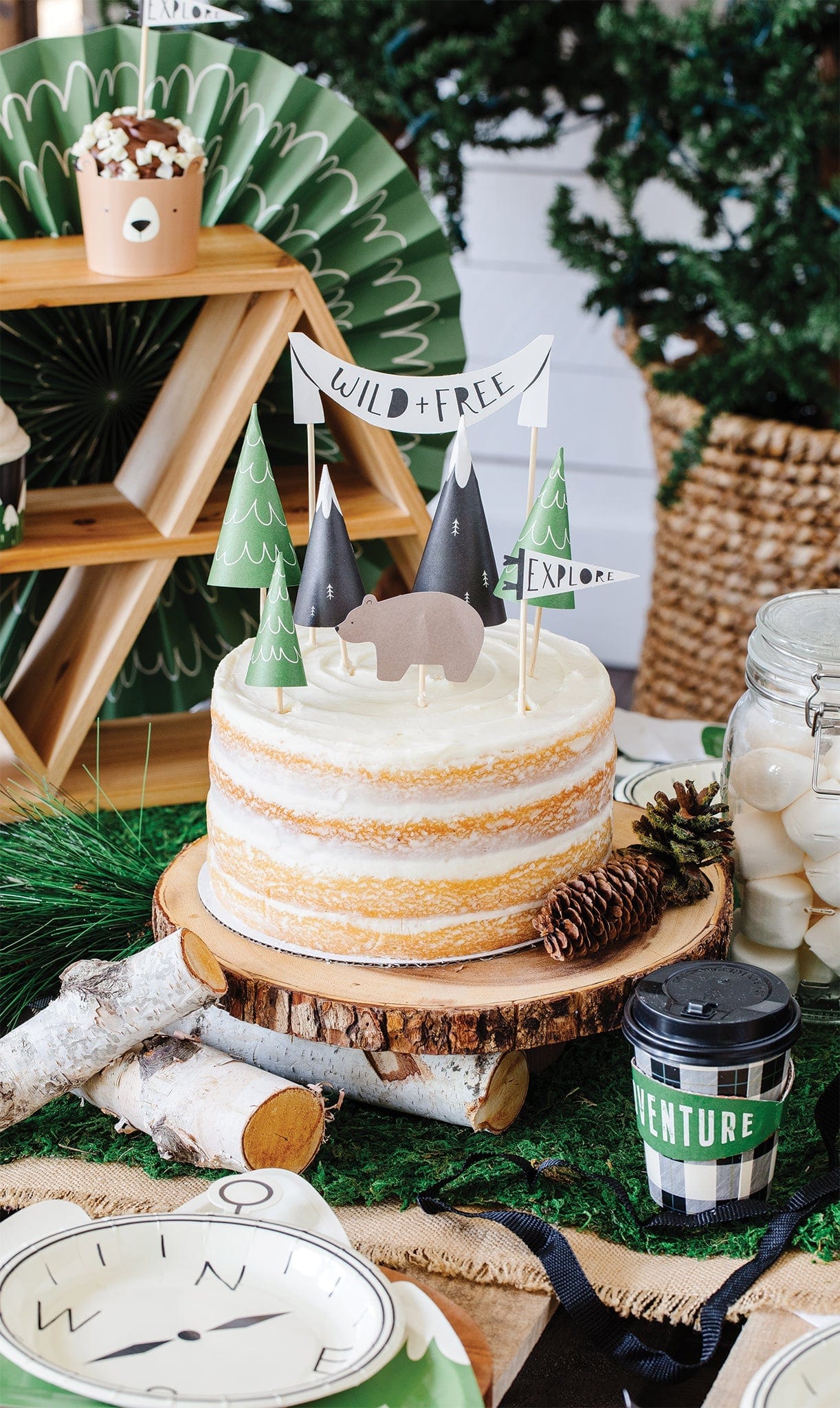 Wild and Free Woodland Cake Topper Set