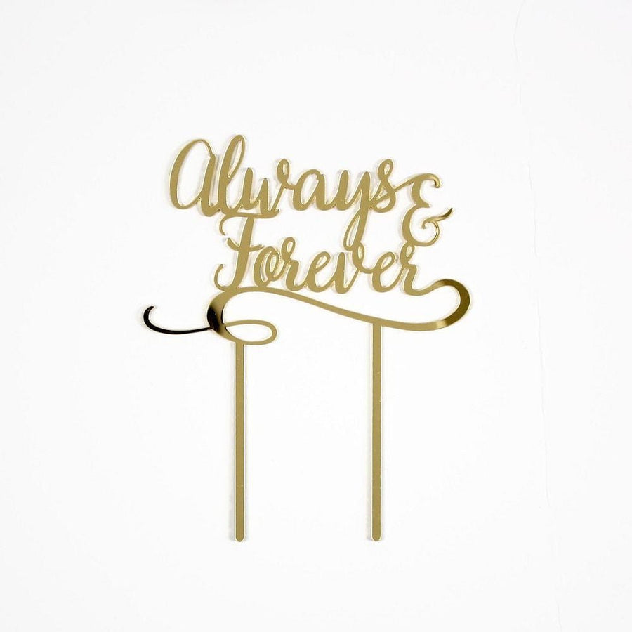 Always and Forever Gold Cake Topper