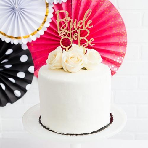 Gold Bride to Be Acrylic Cake Topper