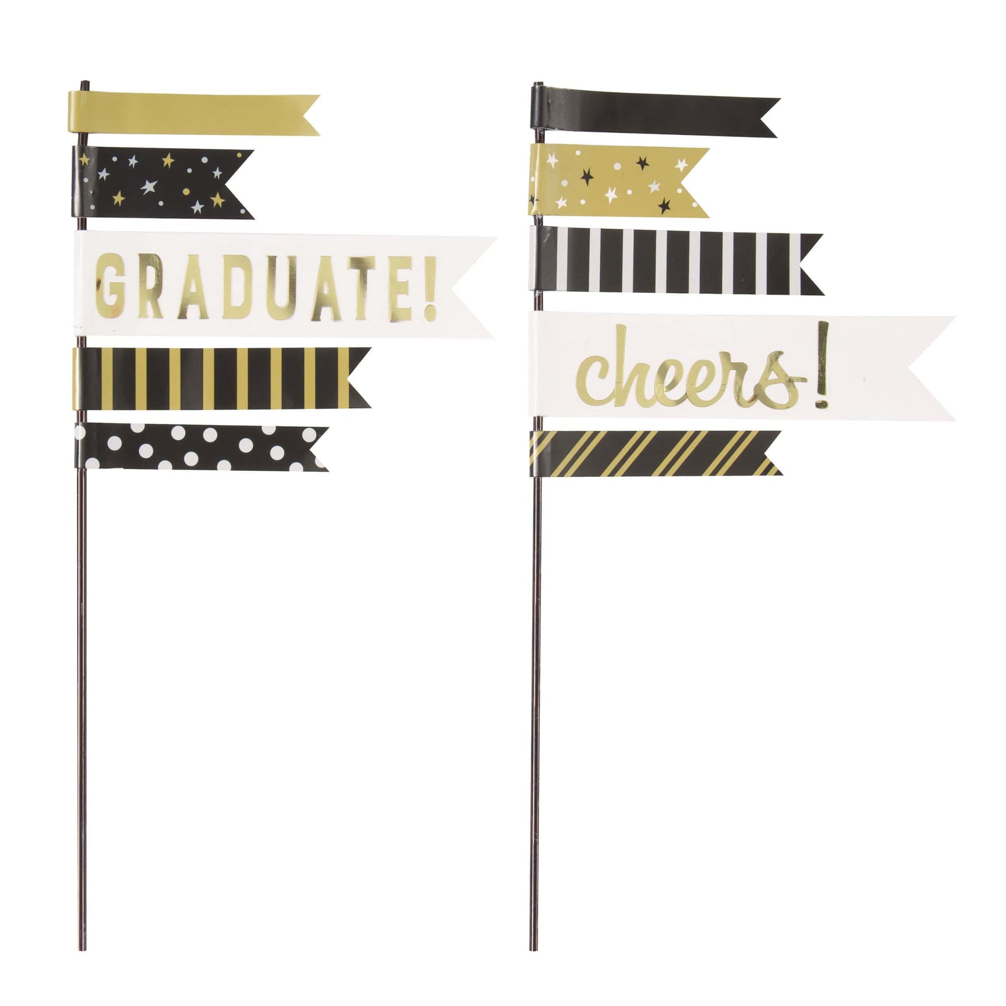 Graduation Pennant Cake Toppers