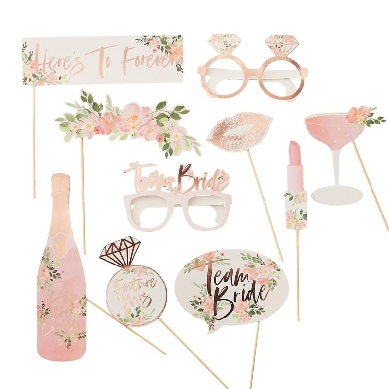 Bachelorette and Hen Do Floral Photo Booth Props